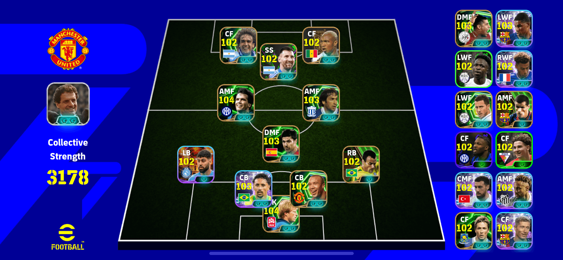 ⭐ Kaká + Peter Schmeichel - 3178 Strength